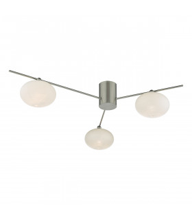 Semi Flush Ceiling Light Light Satin Nickel, 3x G9