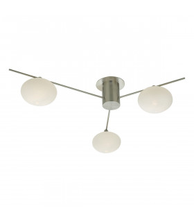 Semi Flush Ceiling Light Light Satin Nickel, 3x G9
