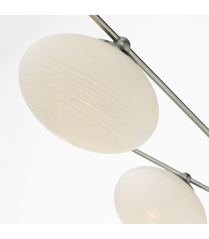 Semi Flush Ceiling Light Light Satin Nickel, 5x G9