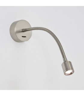 LED 1 Light Indoor Wall Switched Light Matt Nickel - 1