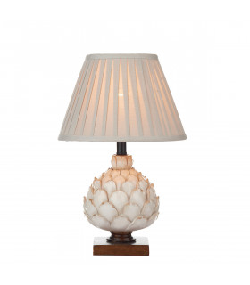 Small Table Lamp Cream With Round Tapered Shade