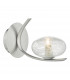 Wall Light Satin Chrome & Sugar Cane Glass, 1x G9