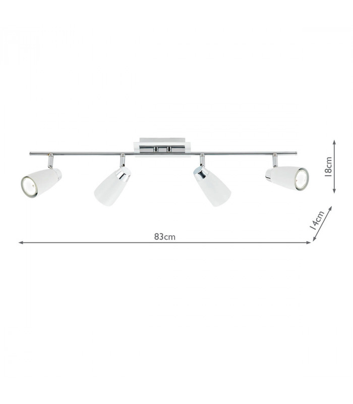 Spotlight Bar White, 4x GU10