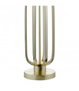 Table Lamp Satin Brass complete with Round Tapered Shade