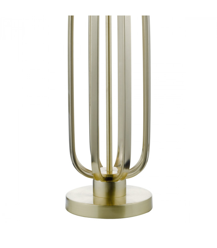 Table Lamp Satin Brass complete with Round Tapered Shade
