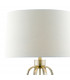 Table Lamp Satin Brass complete with Round Tapered Shade