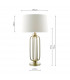 Table Lamp Satin Brass complete with Round Tapered Shade