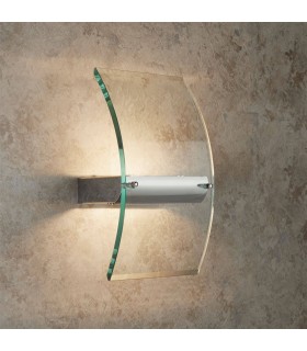 LED Glass Wall Light Chrome - 1