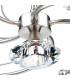 Semi Flush Ceiling Light Light Satin Chrome Crystal, 6x G9
