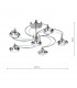 Semi Flush Ceiling Light Light Satin Chrome Crystal, 6x G9