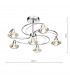 Semi Flush Ceiling Light Light Polished Chrome Crystal, 6x G9