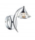 Single Wall Light Polished Chrome Crystal