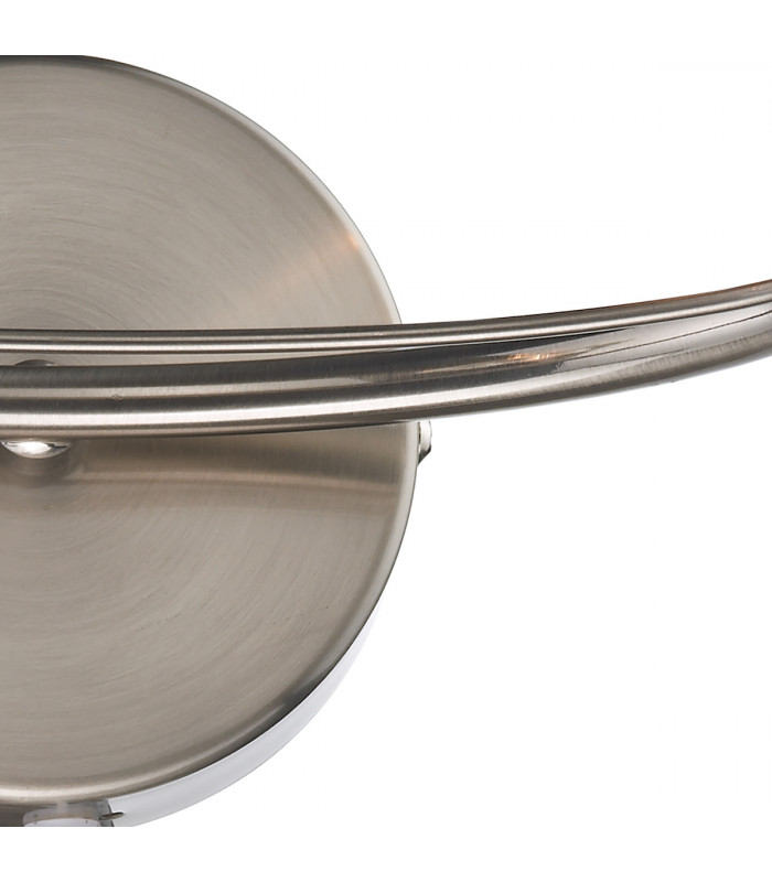 Double Wall Light Satin Chrome Crystal