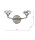 Double Wall Light Satin Chrome Crystal