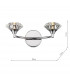 Double Wall Light Polished Chrome Crystal