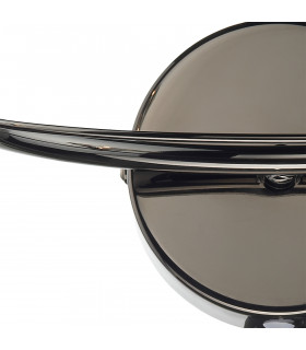 Double Wall Light Black Chrome Crystal
