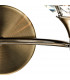 Double Wall Light Antique Brass Crystal
