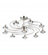 Semi Flush Ceiling Light Light Satin Chrome Crystal, 10x G9