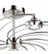 Semi Flush Ceiling Light Light Satin Chrome Crystal, 10x G9