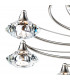 Semi Flush Ceiling Light Light Satin Chrome Crystal, 10x G9