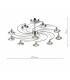 Semi Flush Ceiling Light Light Satin Chrome Crystal, 10x G9