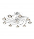 Semi Flush Ceiling Light Light Polished Chrome Crystal, 10x G9