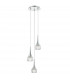 Spiral Polished Chrome & Decorative Glass, 3x G9