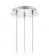 Spiral Polished Chrome & Decorative Glass, 3x G9