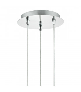Spiral Polished Chrome & Decorative Glass, 3x G9