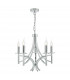 Pendant Light Polished Chrome & Crystal, 5x E14