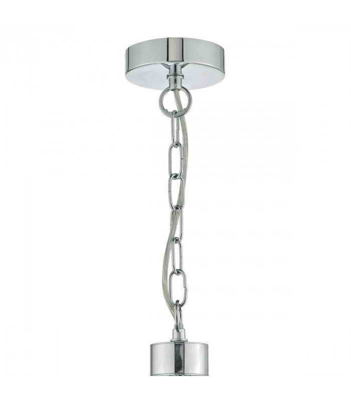 Pendant Light Polished Chrome & Crystal, 5x E14