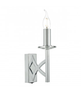 Candle Wall Light Polished Chrome & Crystal, 1x E14