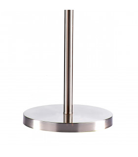 Floor Lamp Satin Chrome with Round Shade