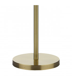 Ball Floor Lamp complete with Round Shade Antique Brass