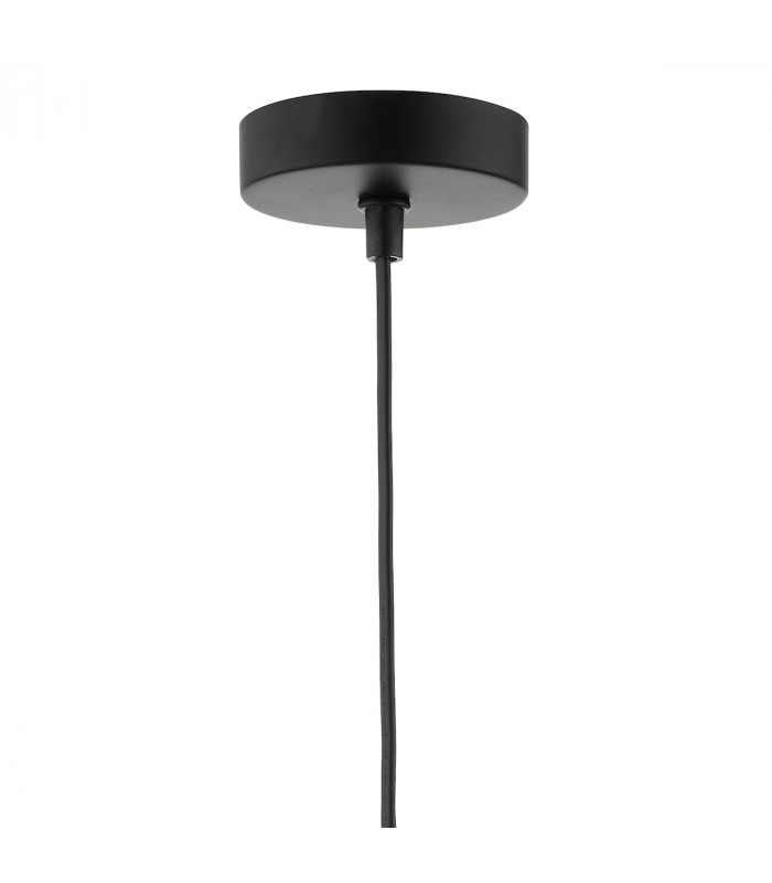 Wire Frame Pendant Light Matt Black & Bright Copper Detail, 1x E27