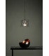 Wire Frame Pendant Light Matt Black & Bright Copper Detail, 1x E27