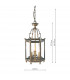 Hexagonal Hall Lantern Dual Mount Antique Brass
