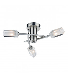 Semi Flush Ceiling Light Light Satin Chrome, 3x G9