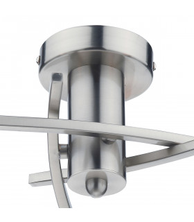 Semi Flush Ceiling Light Light Satin Chrome, 3x G9
