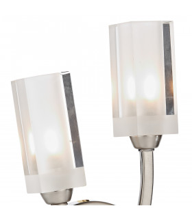 Double Wall Light Satin Chrome