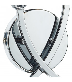 Double Wall Light Polished Chrome