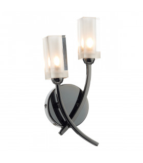 Double Wall Light Black Chrome