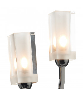 Double Wall Light Black Chrome