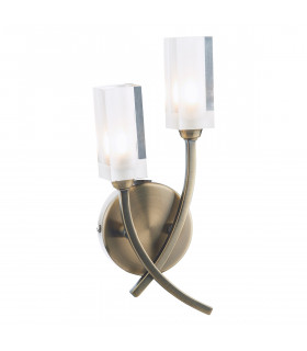Double Wall Light Antique Brass