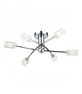 Semi Flush Ceiling Light Light Polished Chrome, 6x G9
