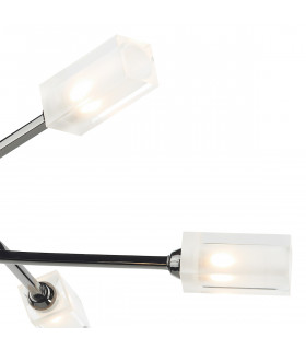 Semi Flush Ceiling Light Light Black Chrome, 6x G9