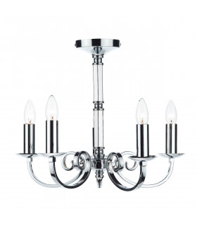 Dual Mount Pendant Light Polished Chrome, 5x E14