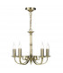 Dual Mount Pendant Light Antique Brass, 5x E14