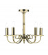 Dual Mount Pendant Light Antique Brass, 5x E14