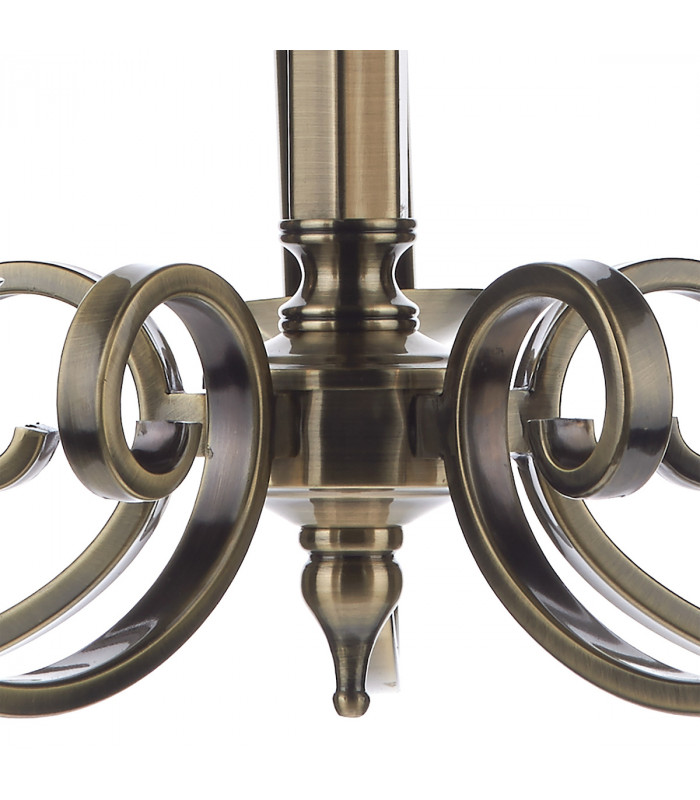Dual Mount Pendant Light Antique Brass, 5x E14